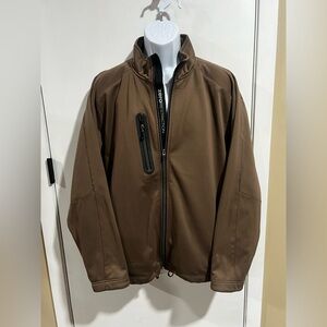 Zero Restriction Men's Brown Lightweight Zip Jacket